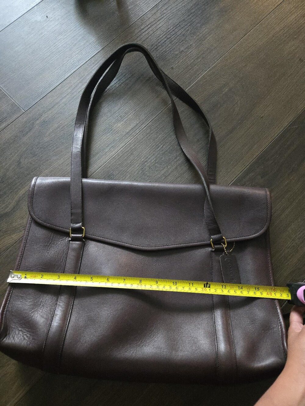 Coach Vintage Envelope Portofolio Brown Leather Style 5190 Tote Bag #6837 - Picture 7 of 8